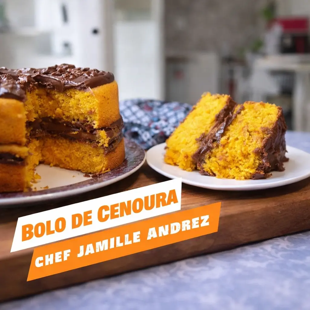 Bolo de cenoura | Chef Jamille Andrez
