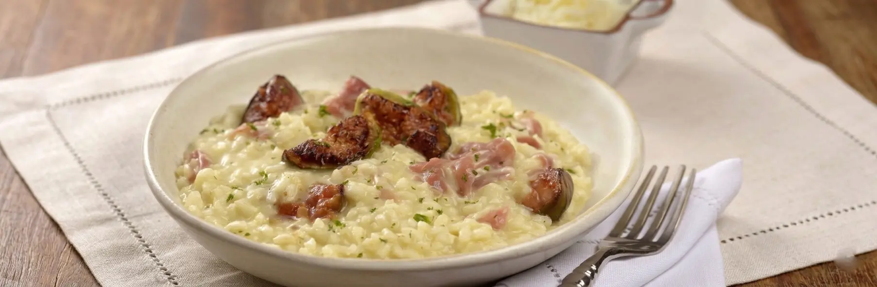 Risoto de parma e figo