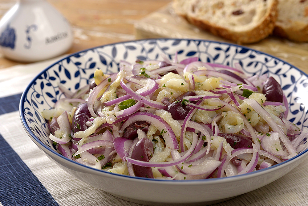 Imagem de um prato de Salada de bacalhau