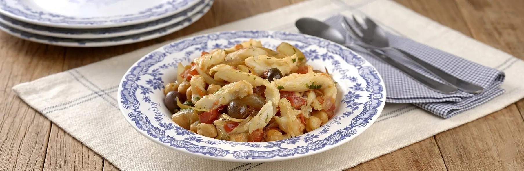 Bacalhau com grão-de-bico