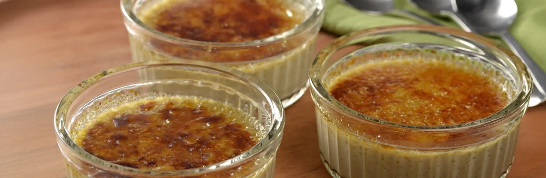 Crème brûlée de chá verde