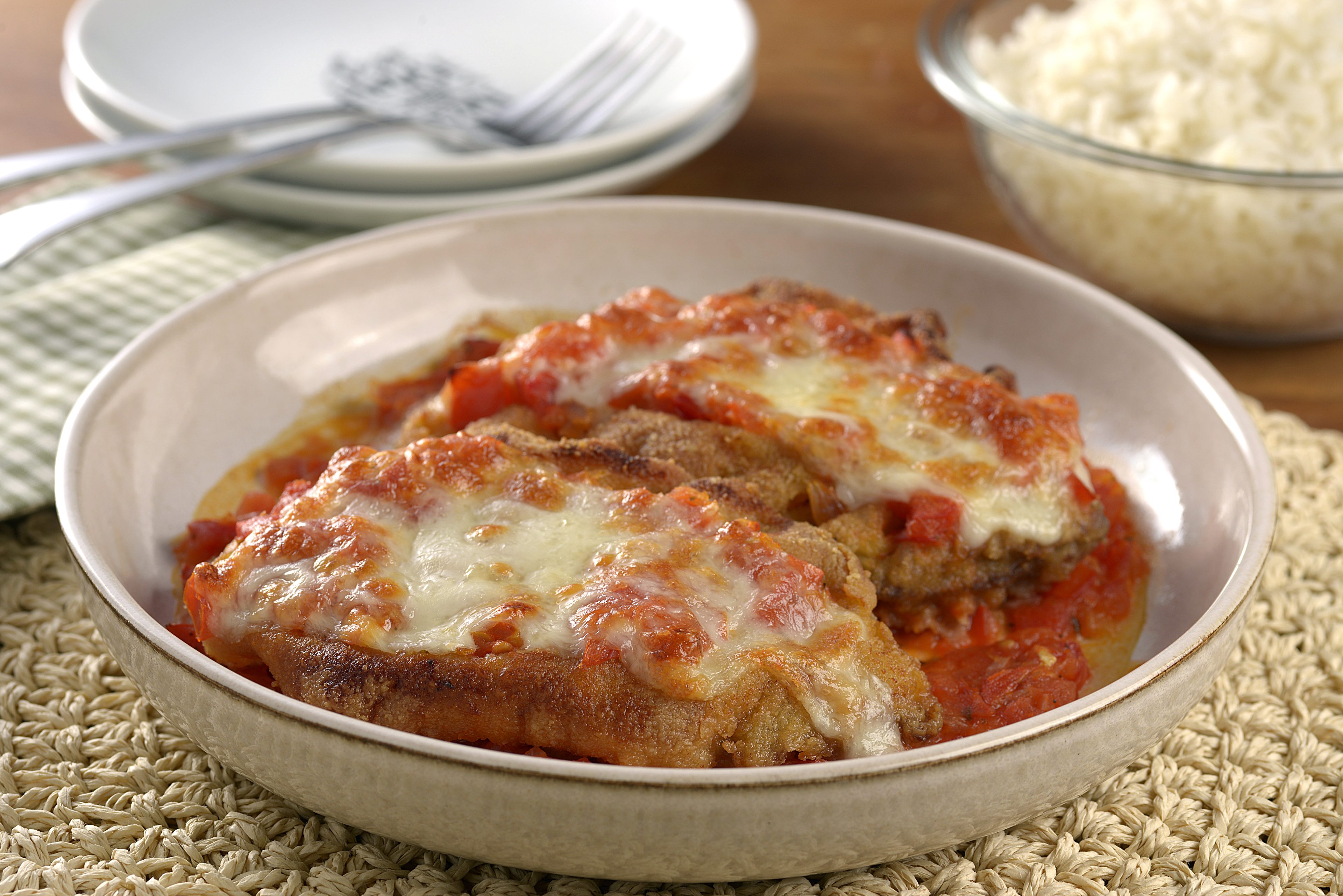 Parmegiana de Carne ao molho de tomate