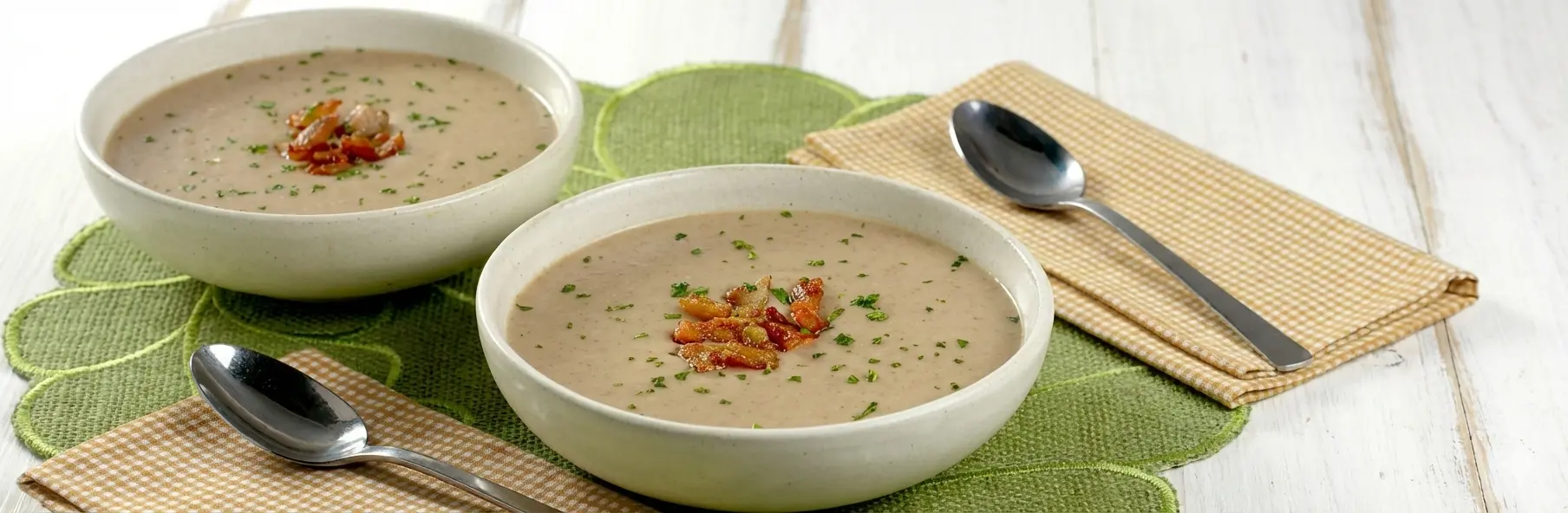 Sopa de feijão com batata e carne suína