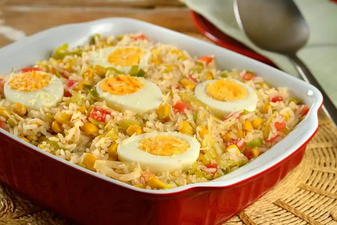 Arroz de forno com sódio reduzido