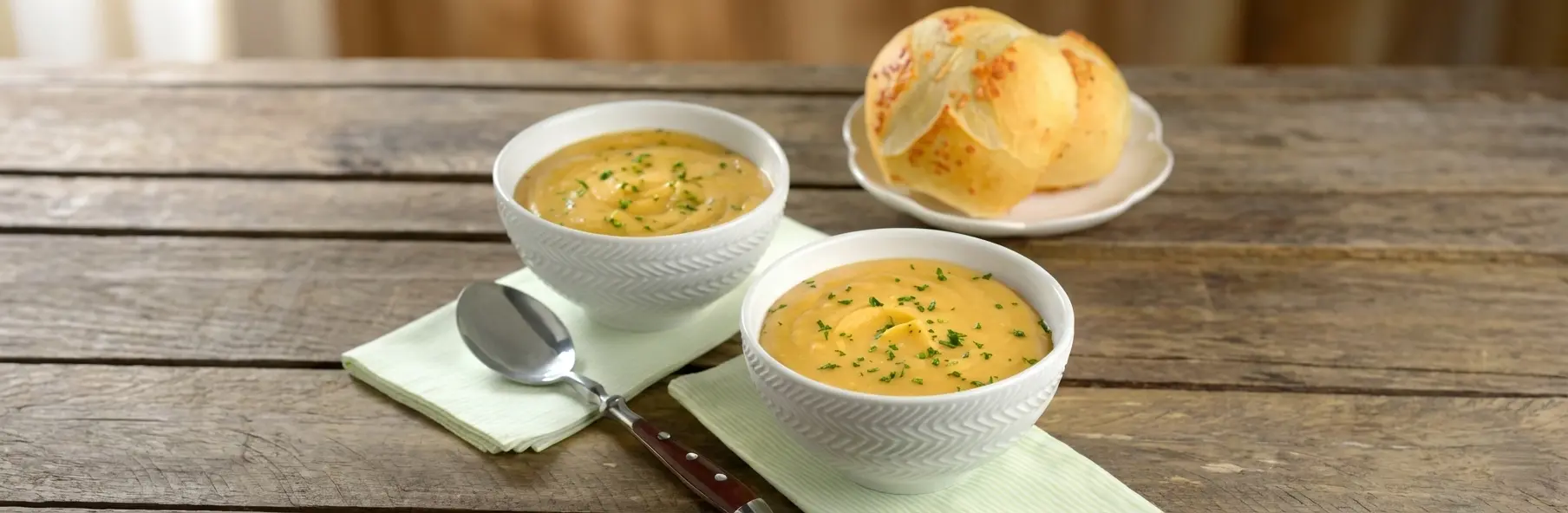 Sopa creme de grão-de-bico com sódio reduzido